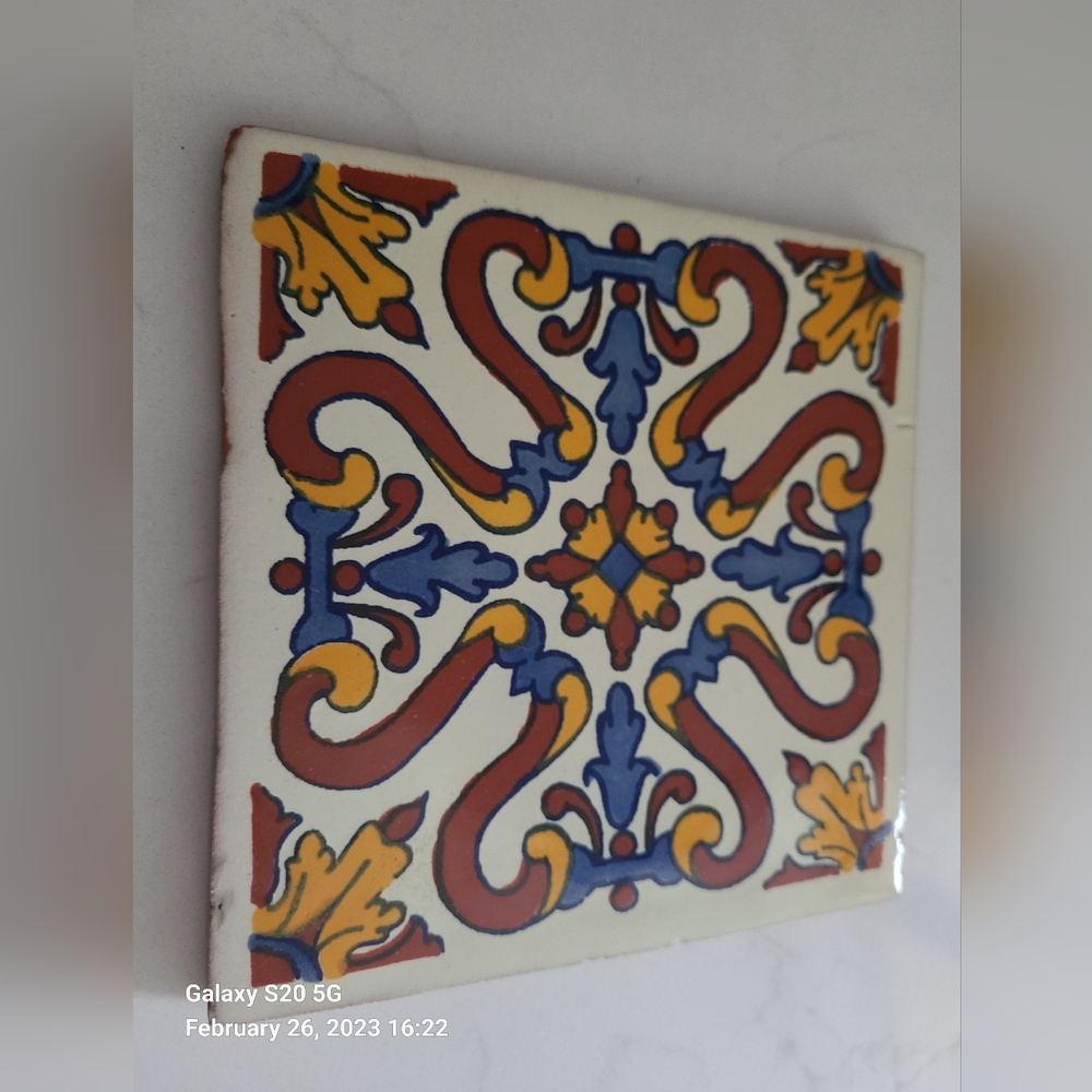 10 Talavera mexican handpainted tiles 6"x6" 10 pieces